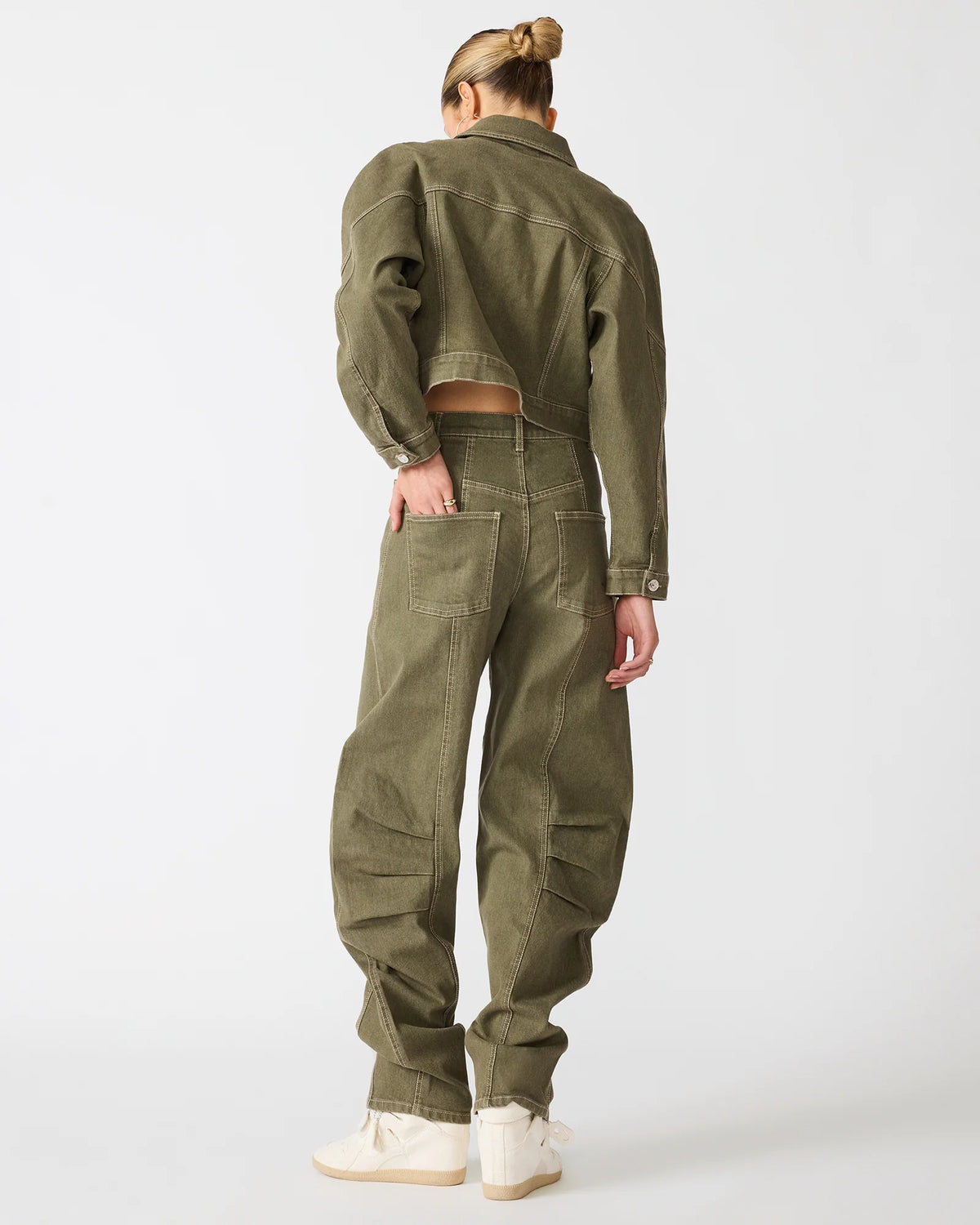 Covey Green Denim Jacket by Steve Madden