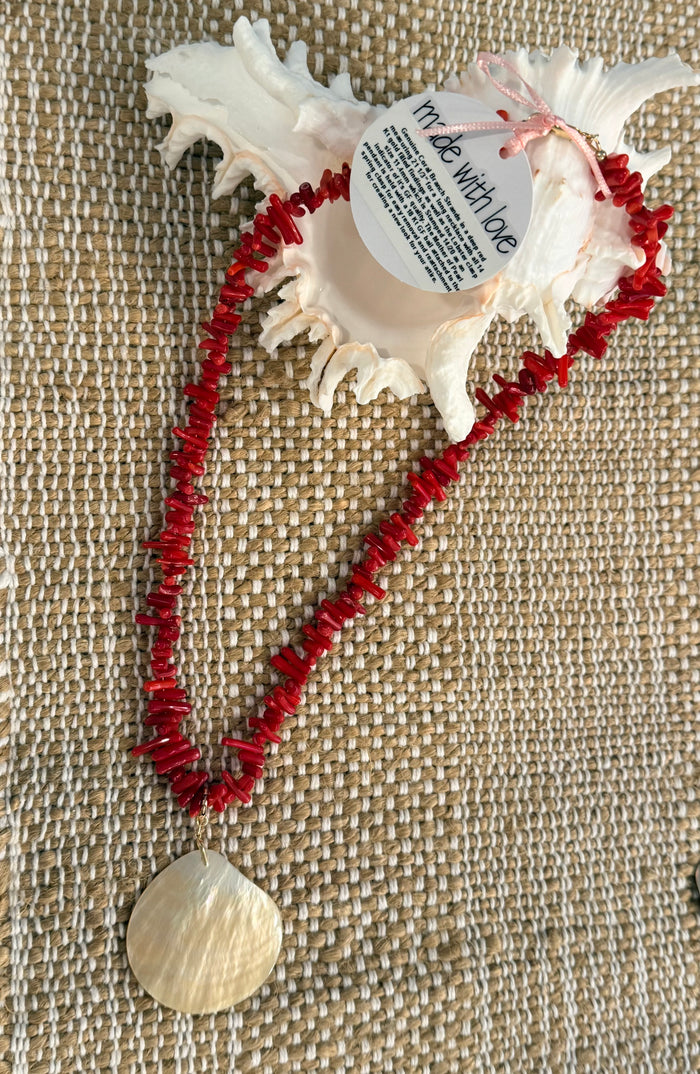 Coral & Shell Necklaces by Kimberly Aman