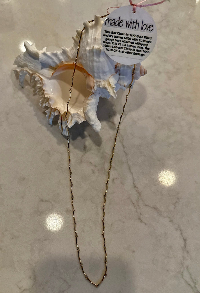 Italian Gold Filled Bar Chain Necklace by Kimberly Aman