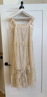 Cream Lace Maxi Dress by Steve Madden