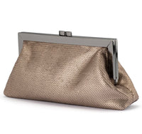 Gold sequin clutch by Olga Berg