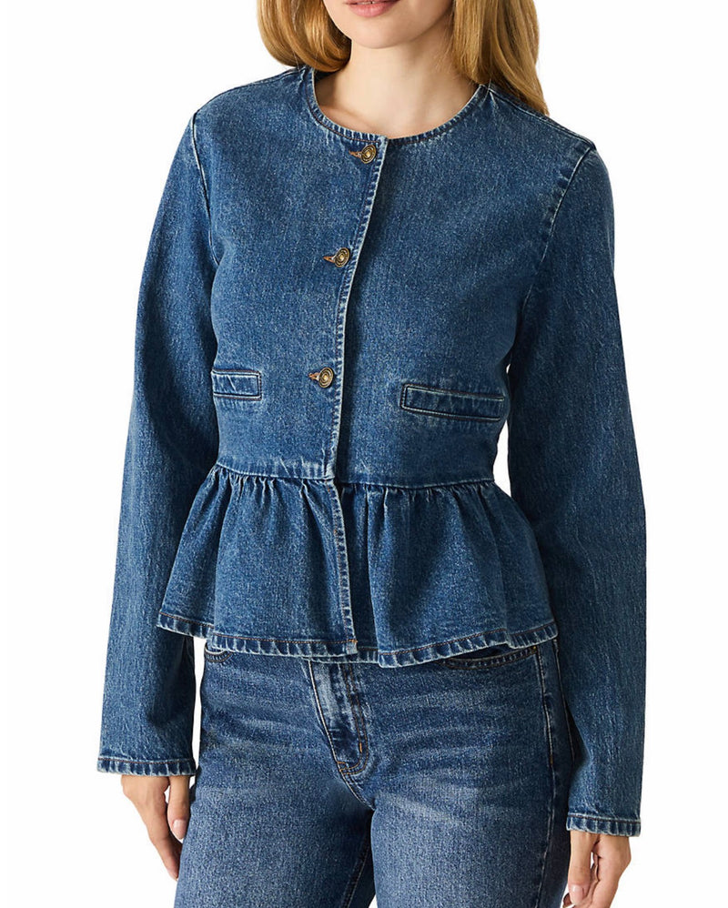 Abigail Denim Jacket Top by Steve Madden