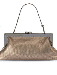 Gold sequin clutch by Olga Berg