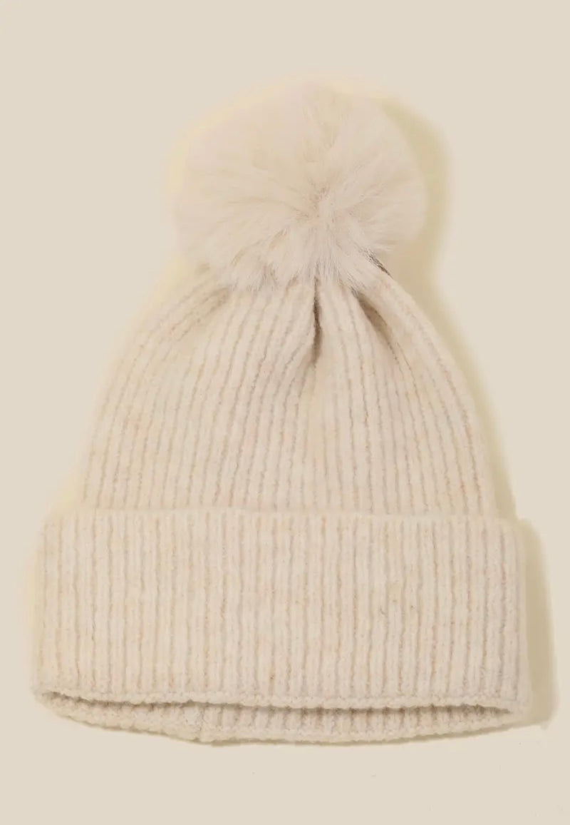 Winter Hat in Black or Ivory