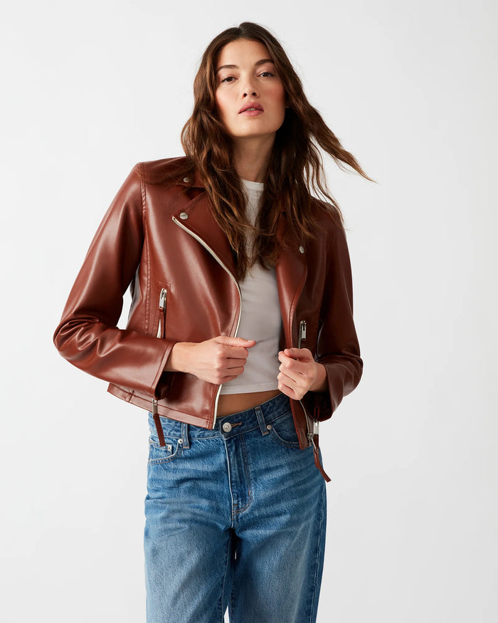 Vegan leather Motto Jacket by Steve Madden