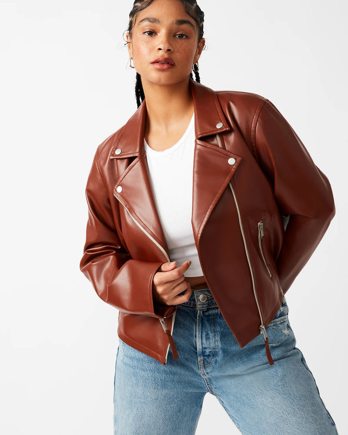 Vegan leather Motto Jacket by Steve Madden