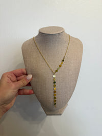 Gold Plated Coin Lariat Necklace by Kimberly Aman