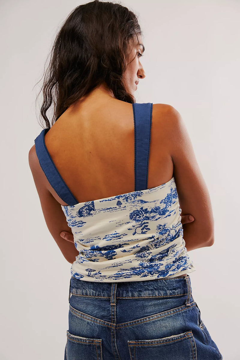 Printed Two Tone Tank Top by Free People