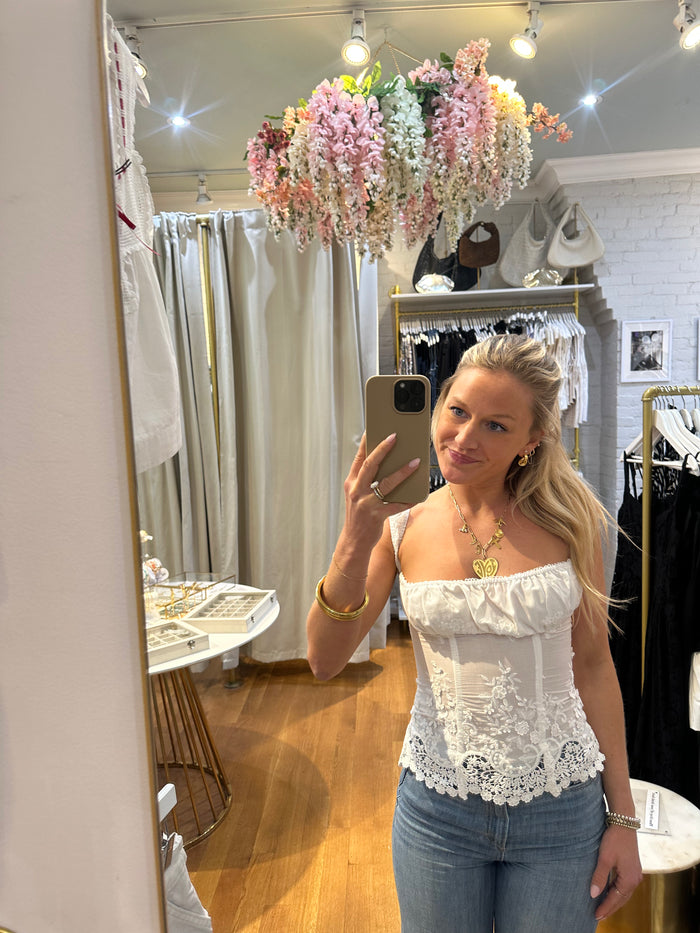 Eyelet Corset Top by We Wore What