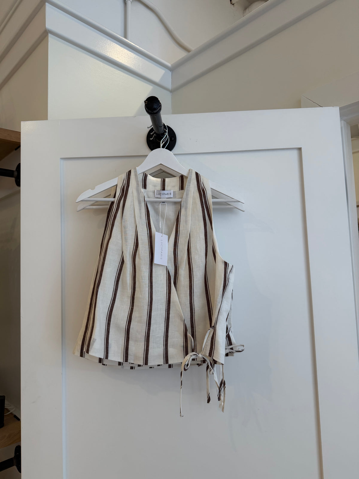 Lola Striped Wrap Top by Lucy Paris