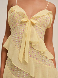 Yellow Floral Maxi Dress by For Love and Lemons