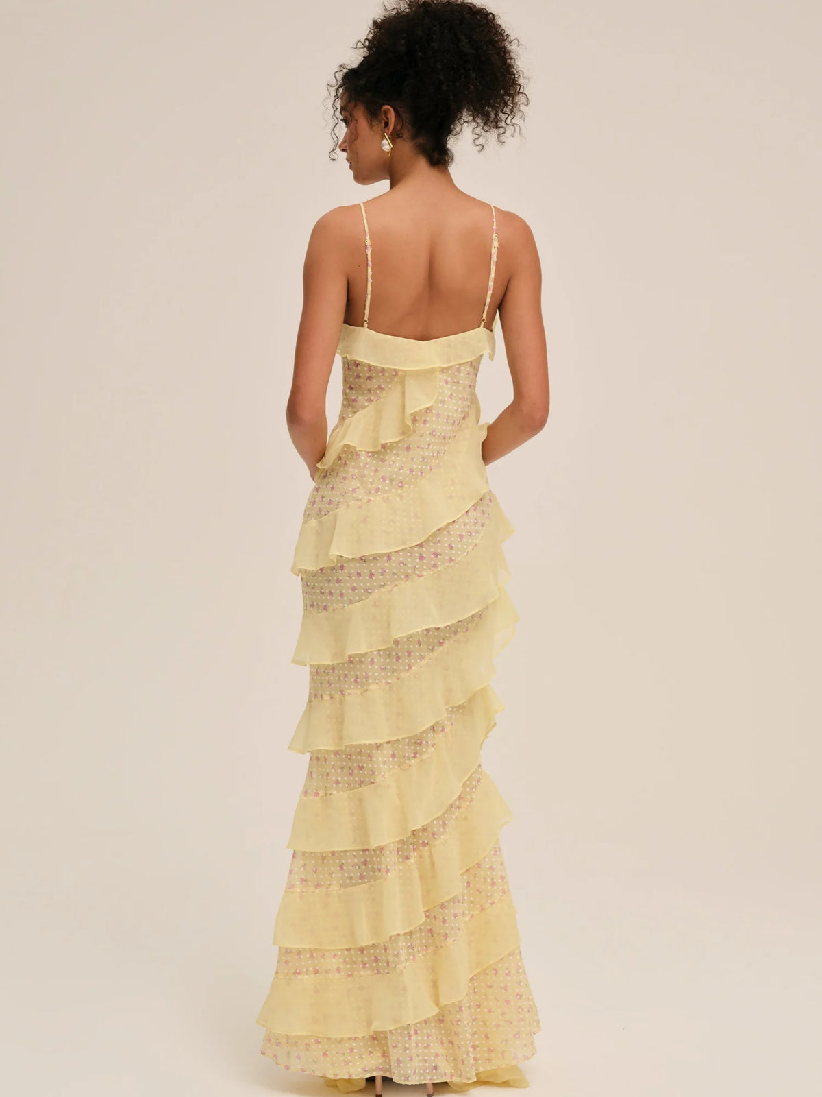Yellow Floral Maxi Dress by For Love and Lemons