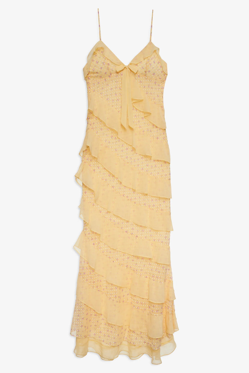 Yellow Floral Maxi Dress by For Love and Lemons