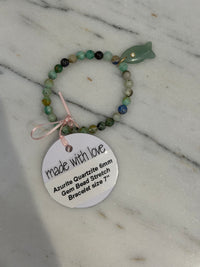 Azurite Quartzite Gemstone beaded Bracelet