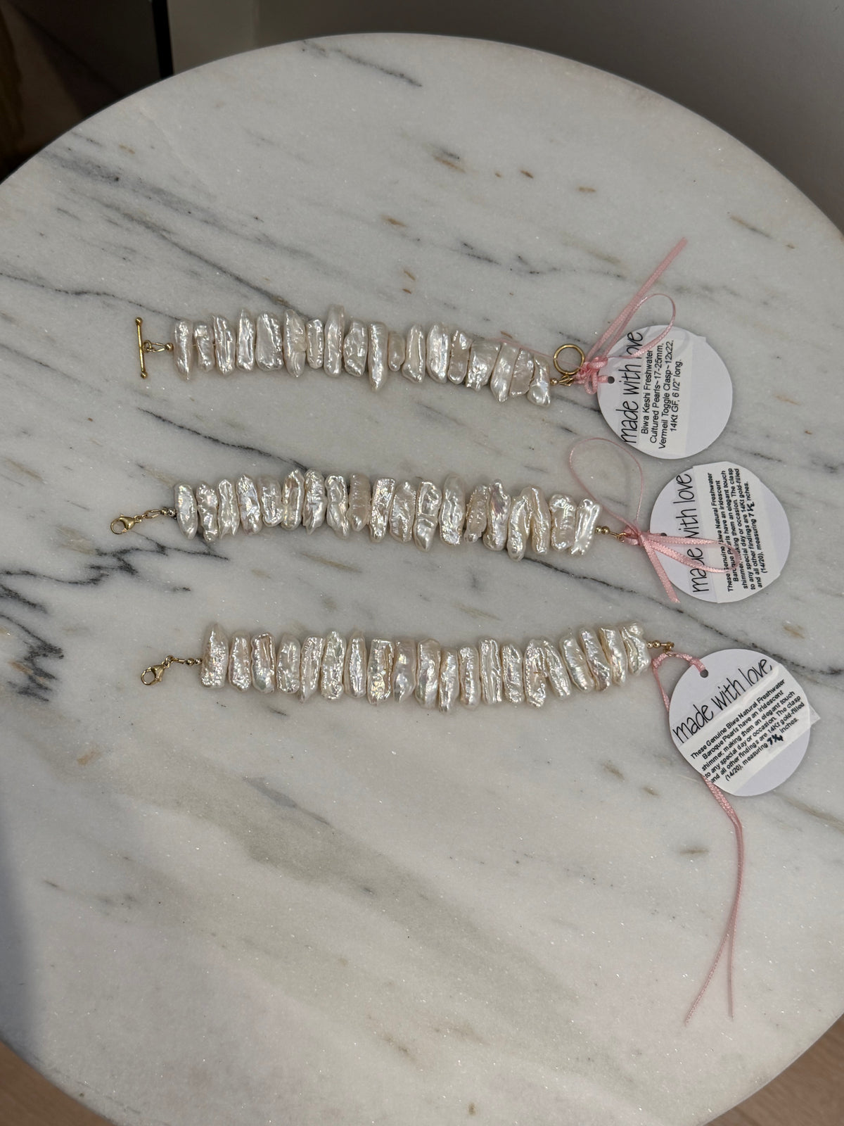 Biwa Natural Freshwater Pearl Bracelet
