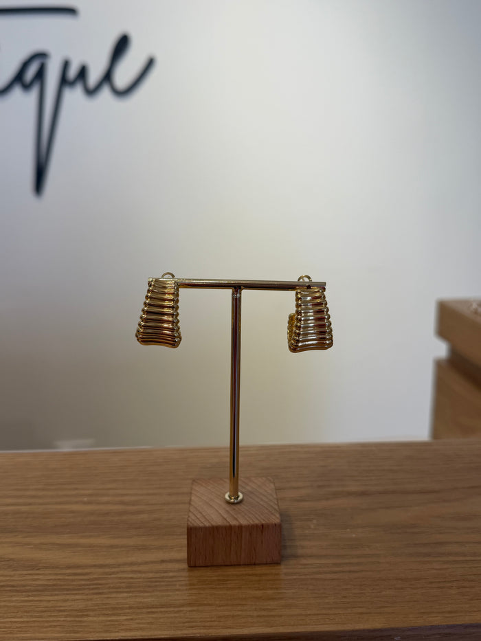 Gold Hoop Earrings by Charzie Jewelry