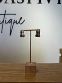 Silver Hoop Earrings by Charzie Jewelry