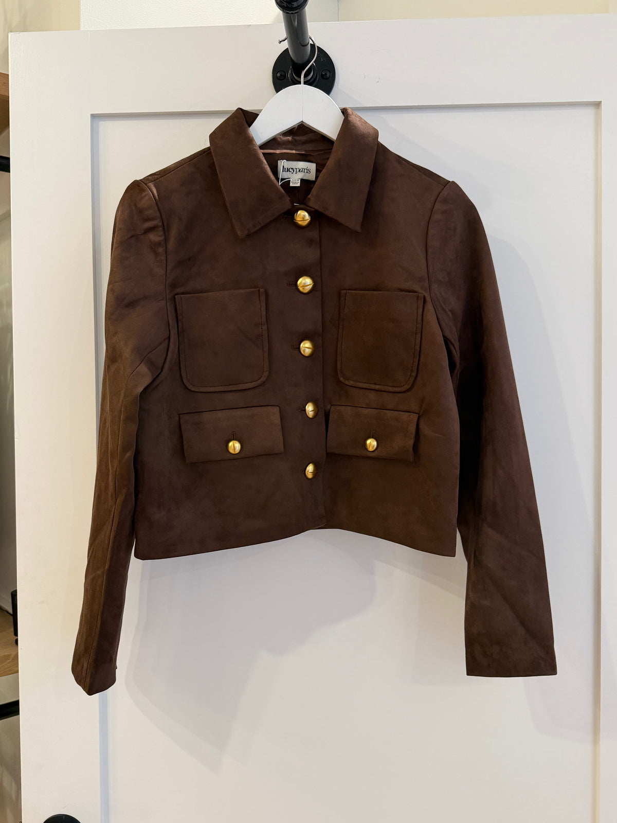 Brown Suede Jacket by Lucy Paris