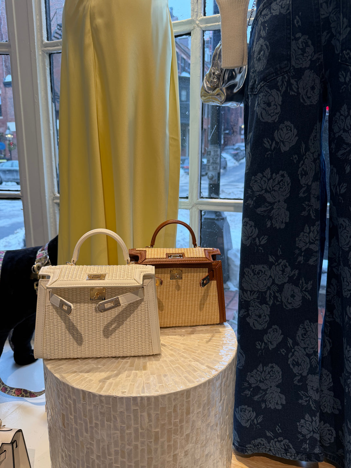 Billini Raffia Bag in Brown or White