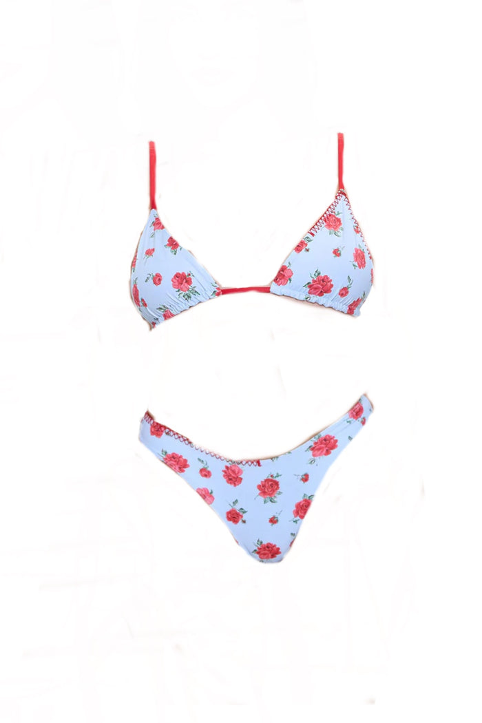 Rosewater Print Bikini Swimsuit Set by Frankies Bikinis