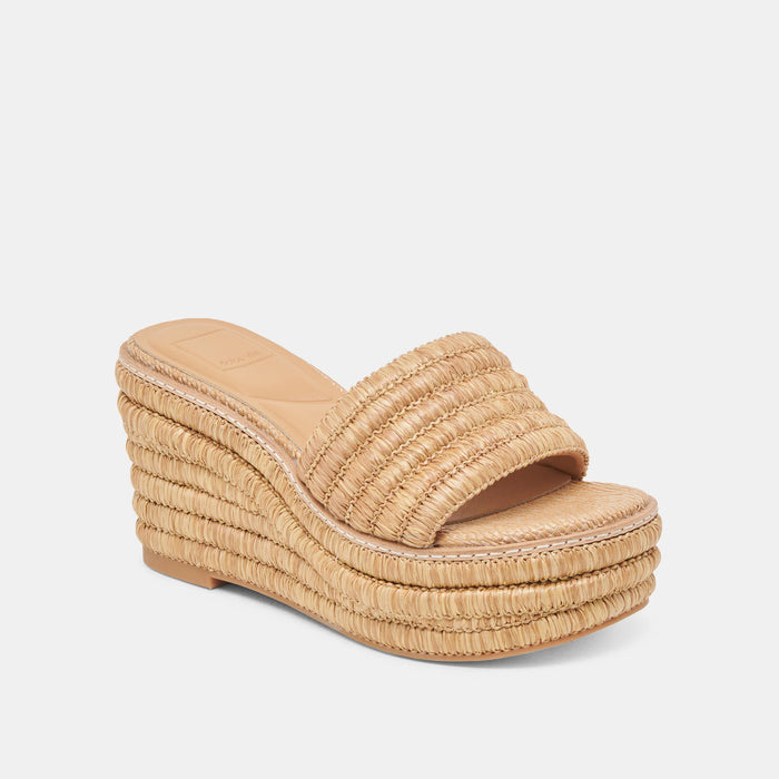 Raffia Platform Wedge Sandal by Dolce Vita