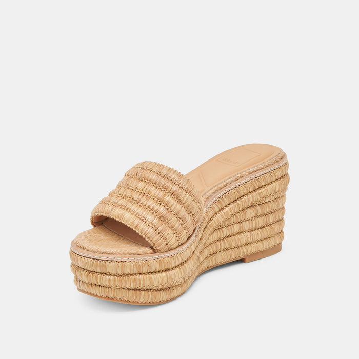 Raffia Platform Wedge Sandal by Dolce Vita