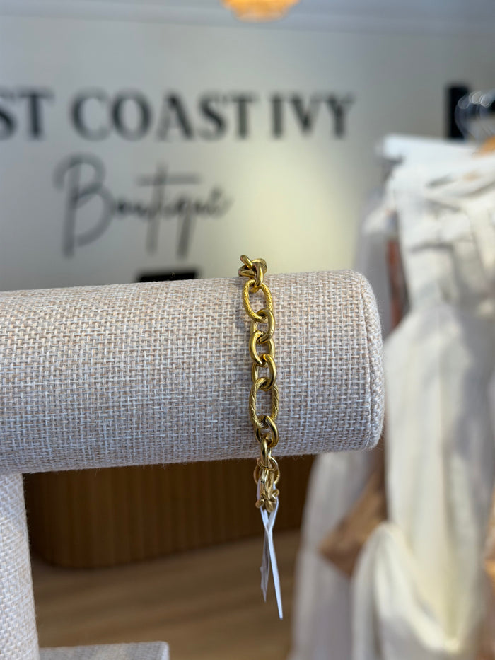 Gold Chain Bracelet by Charzie Jewelry
