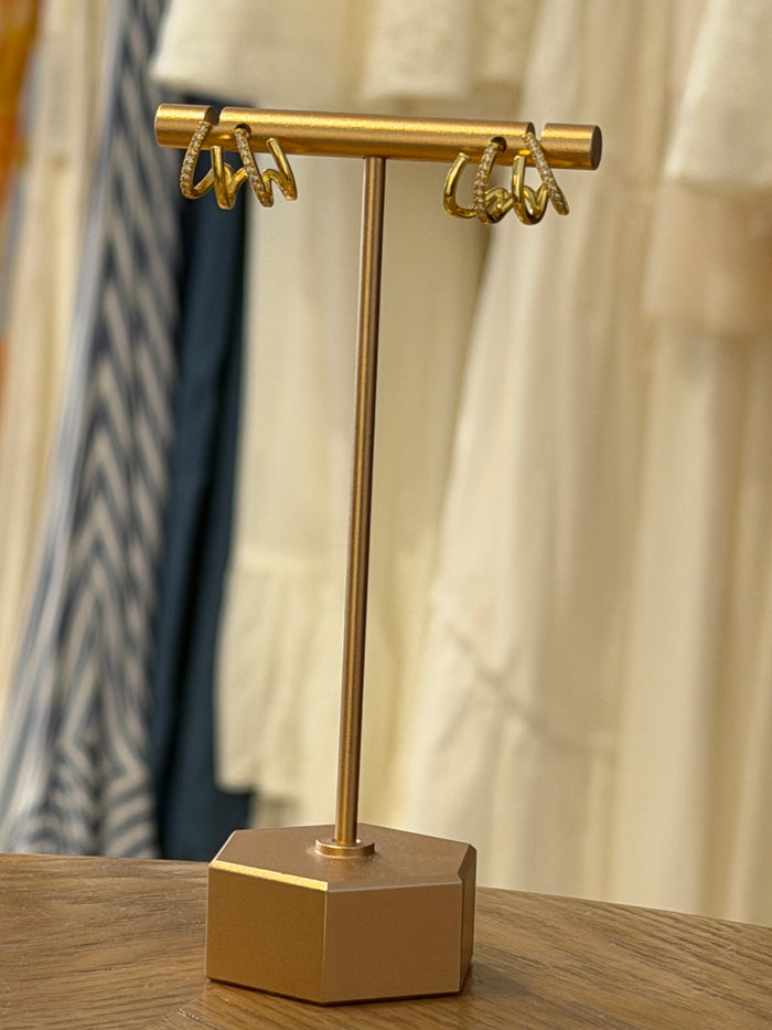 Wavy Stud Earring by Charzie Jewelry