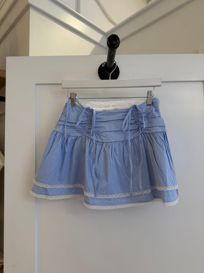 Striped Blue and White Mini Skirt by Steve Madden