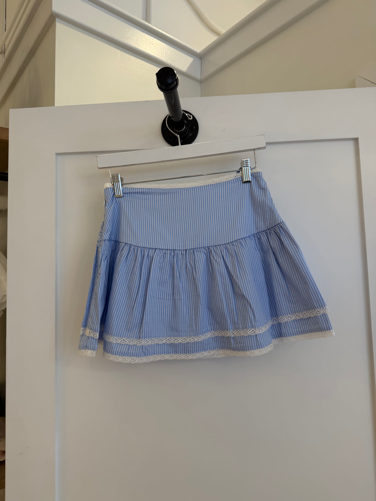 Striped Blue and White Mini Skirt by Steve Madden