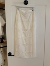 White Lace Maxi Skirt by Steve Madden