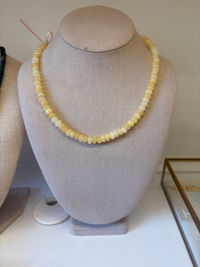 Yellow colored Jade Necklace by Kimberly Aman