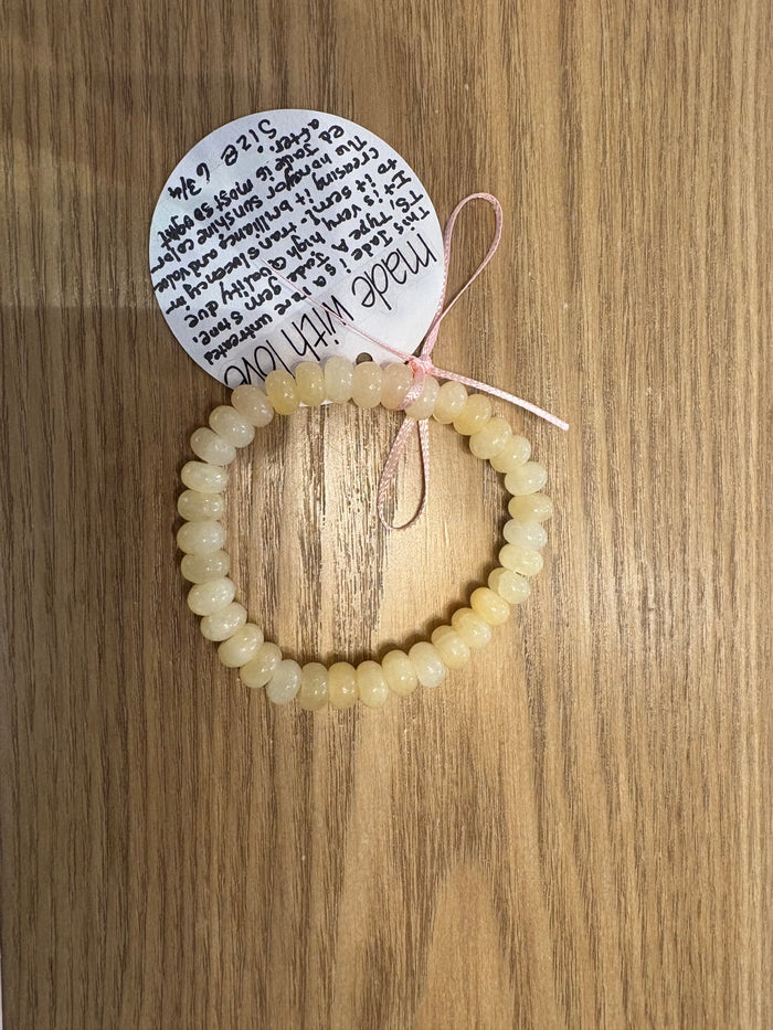 Light Yellow Jade Bracelets by Kimberly Aman