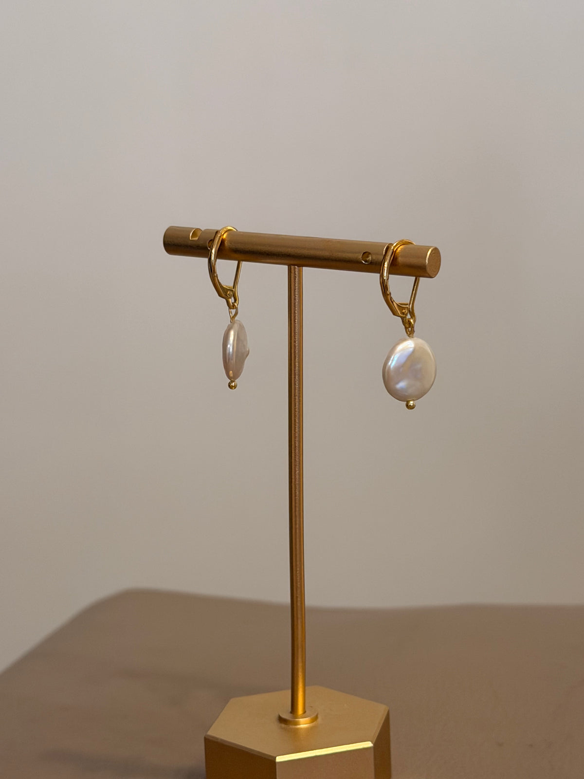 Coin Pearl Dangle Earring by Kimberly Aman