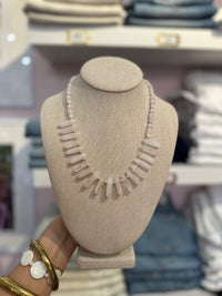 Rose Quarts Gemstone Necklace by Kimberly Aman