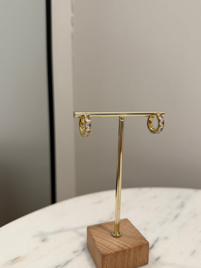 CZ Huggie Hoops by Charzie Jewelry
