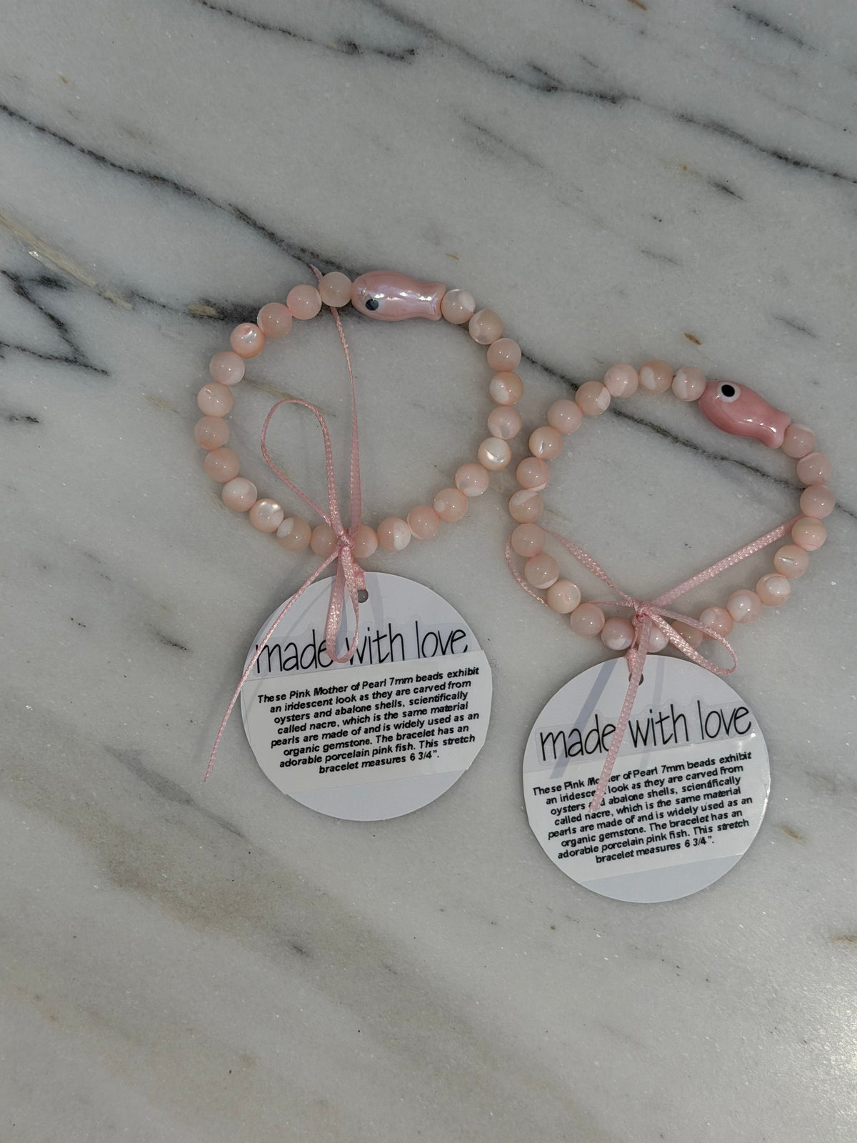 Mother of Pearl Fish Bracelet by Kimberly Aman