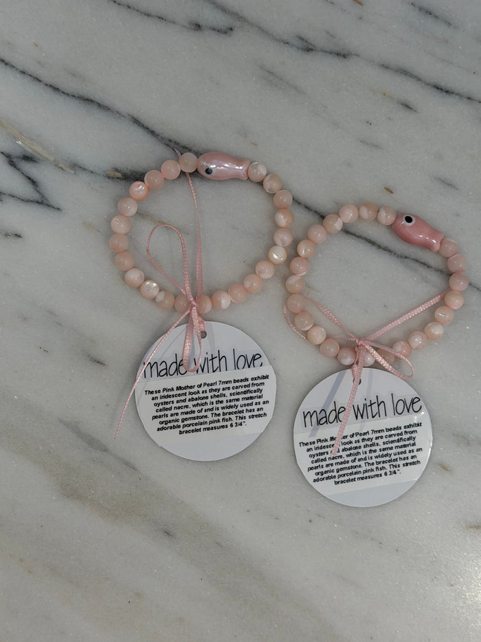Mother of Pearl Fish Bracelet by Kimberly Aman