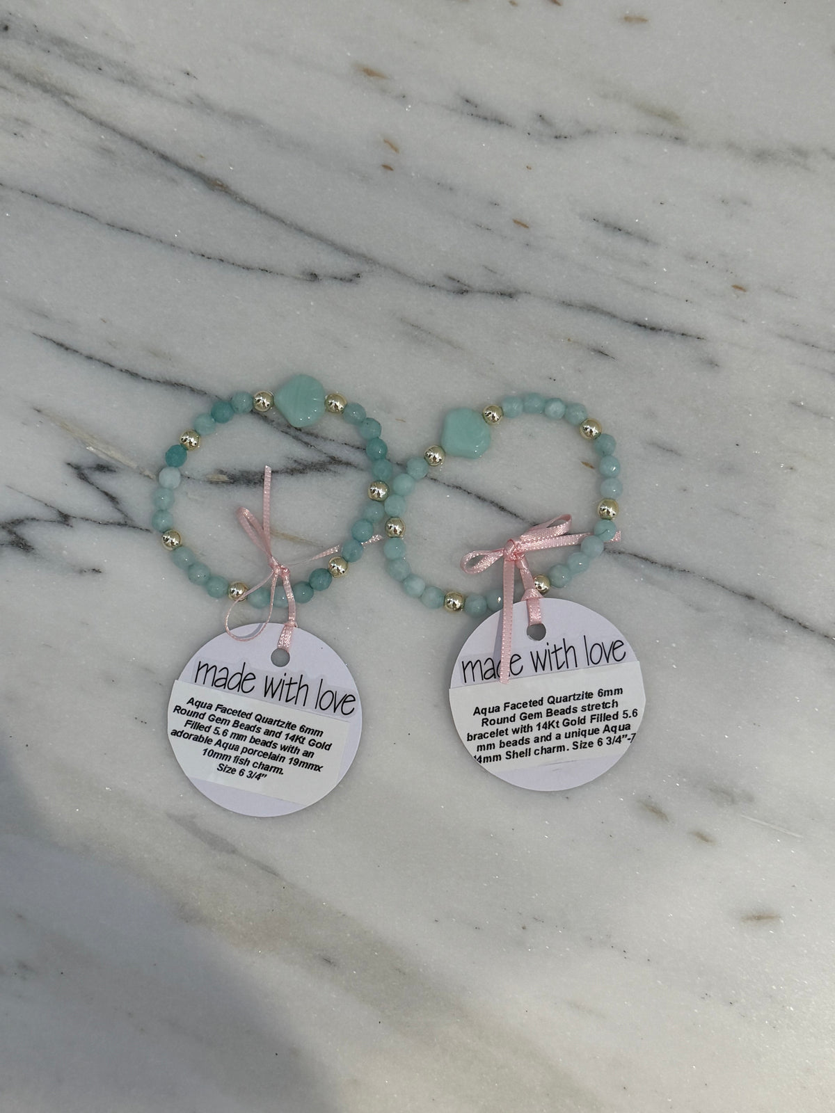 Aqua Quartzite Bracelet by Kimberly Aman