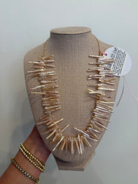 Genuine Biwa Baroque Stick Pearl Necklace by Kimberly Aman