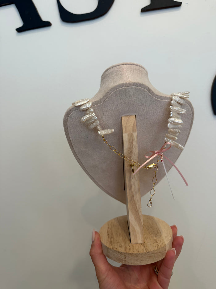 Biwa Baroque Freshwater Pearl Necklace by Kimberly Aman