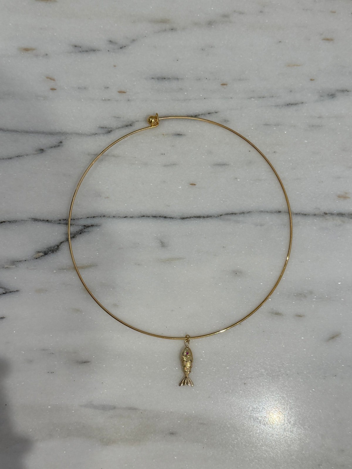 Fish Charm Choker Necklace by Kimberly Aman