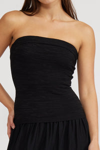 Black Strapless Maxi Dress by Lucy Paris