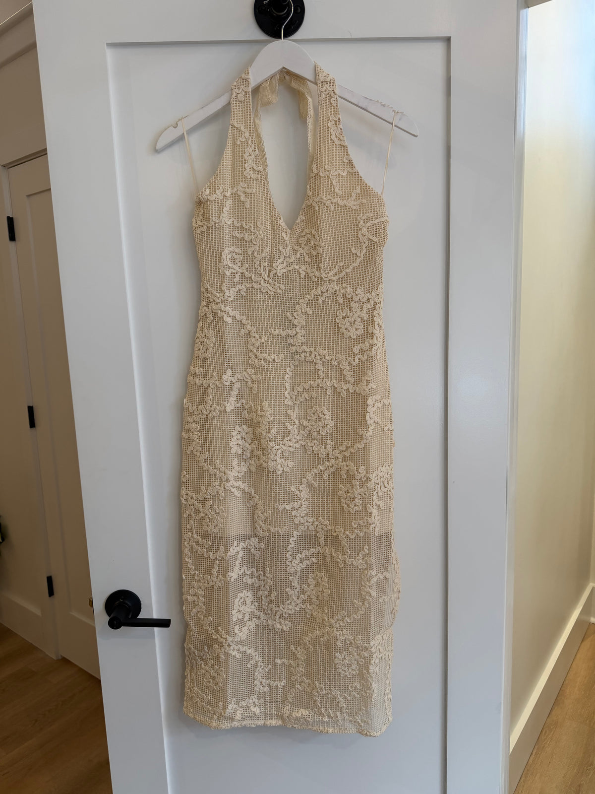 Cream Lace Midi Dress by Steve Madden