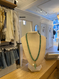 Green Adventure Rondelle Gemstone Fish Necklace by Kimberly Aman