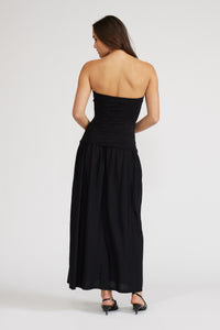 Black Strapless Maxi Dress by Lucy Paris