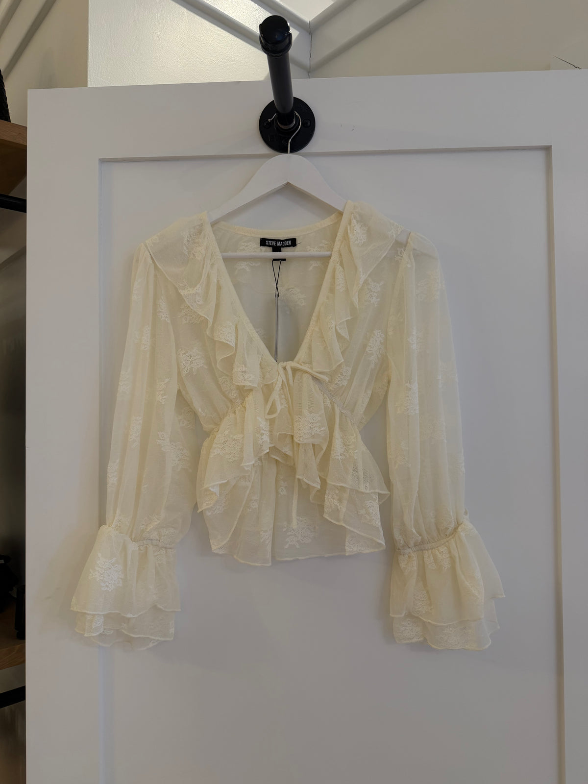 Lace Long Sleeve Top by Steve Madden