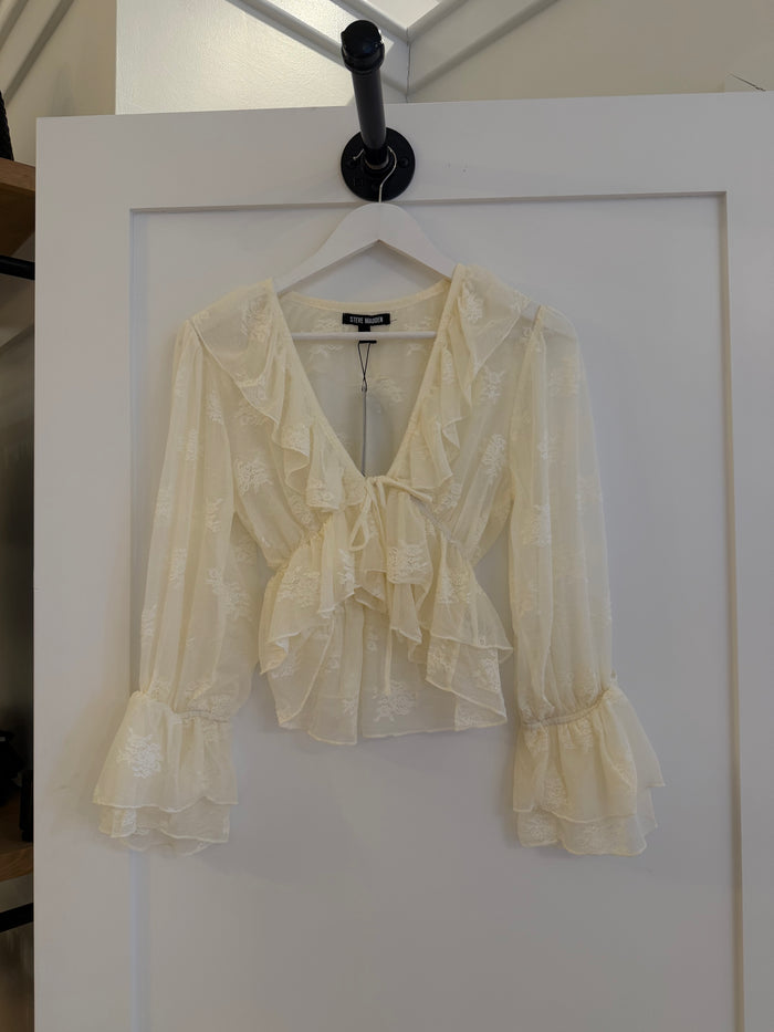 Lace Long Sleeve Top by Steve Madden