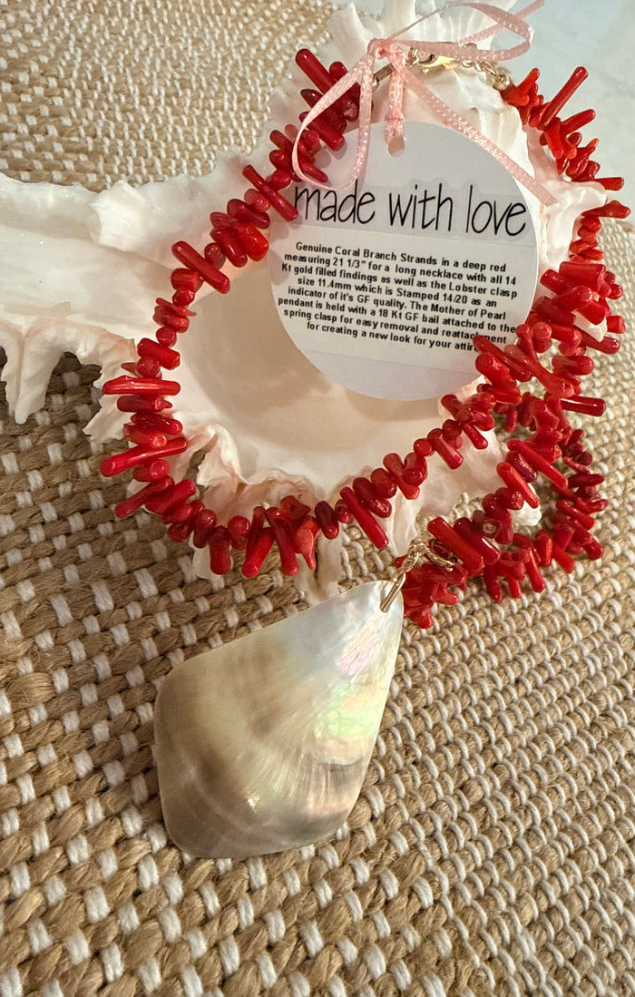 Coral & Shell Necklaces by Kimberly Aman