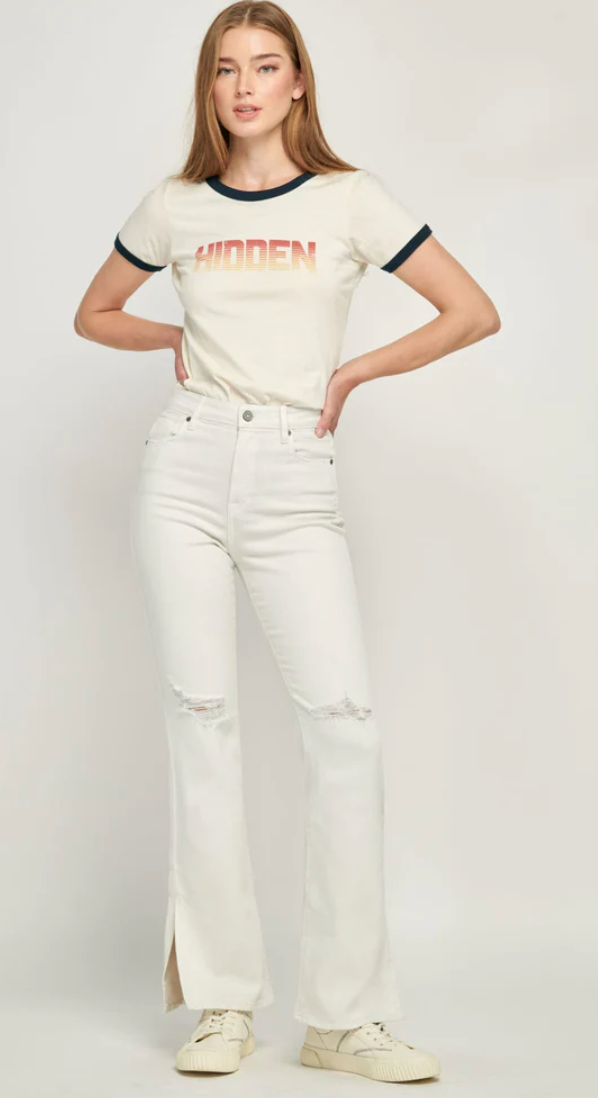 Cream Bootcut Jeans by Hidden Jeans